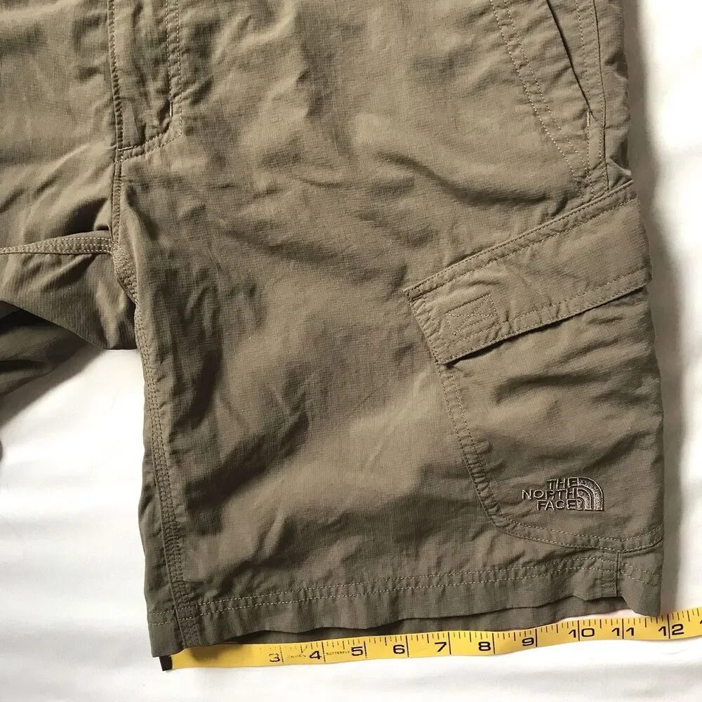 The North Face Cargo Shorts Ripstop Mens 34 Moss Nylon Outdoor Hiking T338 T738